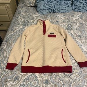Simply Southern Quilted Pullover-Very lightly used. Women’s Small. Cream/Red